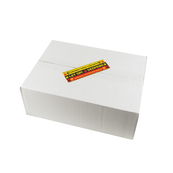 Verzegeld Verzonden label